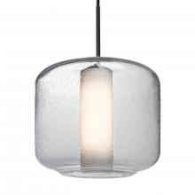 Besa Lighting 1JC-NILES10CO-BK - Besa Niles 10 Pendant, Clear Bubble/Opal, Black Finish, 1x60W MAX E26 Base