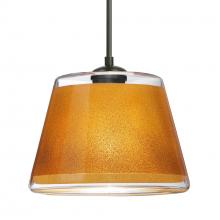 Besa Lighting 1JC-PIC9GD-BK - Besa Pendant Pica 9 Black Gold Sand 1x75W MAX E26 Base