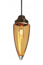 Besa Lighting 1JC-SULUAM-BR - Besa, Sulu Cord Pendant, Amber Bubble, Bronze Finish, 1x60W Medium Base