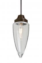 Besa Lighting 1JC-SULUCL-BR - Besa, Sulu Cord Pendant, Clear Bubble, Bronze Finish, 1x60W Medium Base