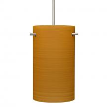 Besa Lighting 1JT-4005OK-SN - Besa Tamburo 5 Pendant, Oak, Black Finish, 1x100W MAX E26 Base