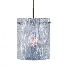 Besa Lighting 1JT-400600-BR - Besa Tamburo 8 Pendant, Clear Stone, Bronze Finish, 1x100W MAX E26 Base