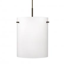 Besa Lighting 1JT-400607-BR - Besa Tamburo 8 Pendant, Opal Matte, Bronze Finish, 1x100W MAX E26 Base