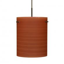 Besa Lighting 1JT-4006CH-BR - Besa Tamburo 8 Pendant, Cherry, Bronze Finish, 1x100W MAX E26 Base