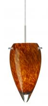 Besa Lighting 1JT-412518-LED-SN - Besa Juli LED Pendant Amber Cloud Satin Nickel 1x9W LED