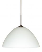 Besa Lighting 1JT-420107-BR-L - Besa Tessa Pendant Bronze White 1x75W Medium Base, 15Ft. Cord