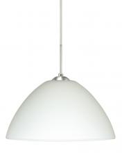 Besa Lighting 1JT-420107-LED-SN-L - Besa Tessa LED Pendant White Satin Nickel 1x9W LED, 15Ft. Cord