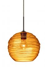 Besa Lighting 1JT-462782-BR - Besa Wave 10 Pendant Bronze Amber 1x60W Medium Base