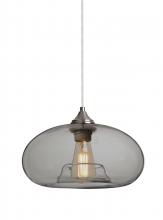 Besa Lighting 1JT-BANASM-EDIL-SN - Besa Pendant Bana Satin Nickel Smoke 1x4W LED Filament