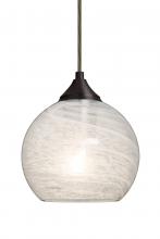 Besa Lighting 1JT-JILLYCL-BR - Besa, Jilly Cord Pendant, Vapor Clear, Bronze Finish, 1x60W Medium Base