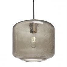 Besa Lighting 1JT-NILES10SM-BK - Besa Niles 10 Pendant, Smoke Bubble, Black Finish, 1x60W MAX E26 Base