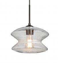 Besa Lighting 1JT-ZENCL-EDIL-BR - Besa, Zen Cord Pendant, Clear Bubble, Bronze Finish, 1x8W LED Filament