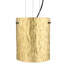 Besa Lighting 1KG-4006GS-BK - Besa Pendant Tamburo 8 Black Stone Gold Foil 1x100W MAX E26 Base