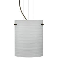 Besa Lighting 1KG-4006KR-BR - Besa Pendant Tamburo 8 Bronze Chalk 1x100W Medium Base