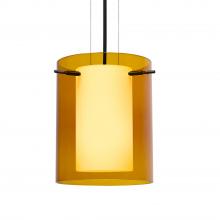 Besa Lighting 1KG-G00607-BK - Besa Pendant Pahu 8 Black Transparent Armagnac/Opal 1x100W MAX E26 Base