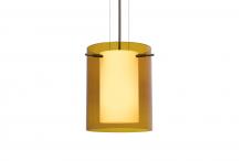 Besa Lighting 1KG-G00607-BR - Besa Pendant Pahu 8 Bronze Transparent Armagnac/Opal 1x100W Medium Base