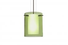 Besa Lighting 1KG-L00607-LED-BR - Besa Pahu 8 LED Pendant 1Kg Transparent Olive/Opal Bronze 1x11W LED