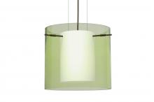 Besa Lighting 1KG-L18407-LED-BR - Besa Pahu 12 LED Pendant 1Kg Transparent Olive Bronze 1x11W LED