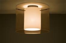 Besa Lighting 1KM-G00707-BR - Besa Ceiling Pahu 16 Bronze Transparent Armagnac/Opal 1x150W Medium Base A21