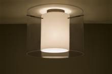 Besa Lighting 1KM-S00707-BR - Besa Ceiling Pahu 16 Bronze Transparent Smoke/Opal 1x150W Medium Base A21