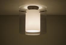 Besa Lighting 1KM-S18407-BR - Besa Ceiling Pahu 12 Bronze Transparent Smoke/Opal 1x100W Medium Base