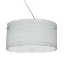 Besa Lighting 1KV-4008KR-SN - Besa Pendant Tamburo 16 Satin Nickel Chalk 3x100W Medium Base