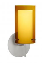 Besa Lighting 1SW-G44007-SN - Besa Pahu 4 Wall 1SW Transparent Armagnac/Opal Satin Nickel 1x40W G9