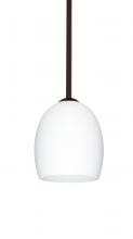 Besa Lighting 1TT-169707-BR - Besa Lucia Stem Pendant Bronze Opal Matte 1x75W Medium Base