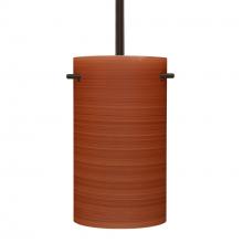 Besa Lighting 1TT-4005CH-BR - Besa Tamburo 5 Stem Pendant, Cherry, Bronze Finish, 1x100W MAX E26 Base