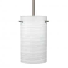 Besa Lighting 1TT-4005KR-SN - Besa Tamburo 5 Stem Pendant, Chalk, Black Finish, 1x100W MAX E26 Base