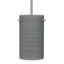 Besa Lighting 1TT-4005TN-SN - Besa Tamburo 5 Stem Pendant, Titan, Black Finish, 1x100W MAX E26 Base