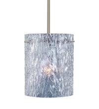 Besa Lighting 1TT-400600-LED-SN - Besa Tamburo 8 Pendant Clear Stone Satin Nickel 1x11W LED