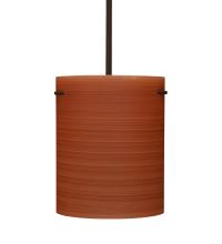 Besa Lighting 1TT-4006CH-BR - Besa Stem Pendant Tamburo 8 Bronze Cherry 1x100W Medium Base