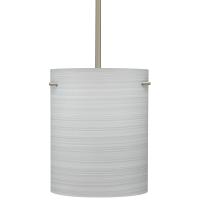 Besa Lighting 1TT-4006KR-LED-SN - Besa Tamburo 8 Pendant Chalk Satin Nickel 1x11W LED