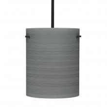 Besa Lighting 1TT-4006TN-BK - Besa Stem Pendant Tamburo 8 Black Titan 1x100W MAX E26 Base