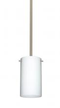 Besa Lighting 1TT-440407-SN - Besa Stem Stilo 7 Pendant Satin Nickel Opal Matte 1x50W Candelabra