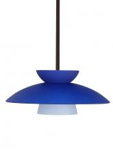 Besa Lighting 1TT-451323-BR - Besa Trilo 15 Stem Pendant Bronze Blue Matte 1x75W Medium Base