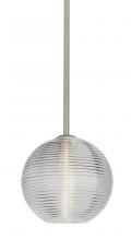 Besa Lighting 1TT-461600-LED-SN - Besa Kristall 8 Pendant Satin Nickel Clear 1x9W LED