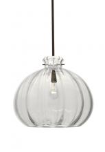 Besa Lighting 1TT-464588-BR - Besa Stem Pendant Pinta 12 Clear Bronze 1x100W Medium Base