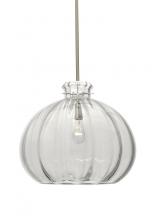 Besa Lighting 1TT-464588-SN - Besa Stem Pendant Pinta 12 Clear Satin Nickel 1x100W Medium Base