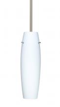 Besa Lighting 1TT-489707-SN - Besa Stem Pendant Suzi 14 Satin Nickel Opal Matte 1x100W Medium Base