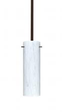 Besa Lighting 1TT-493019-MED-BR - Besa Stem Copa Pendant Bronze Carrera 1x40W B10 Medium Base