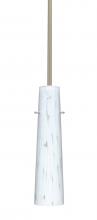 Besa Lighting 1TT-567419-SN - Besa Camino Stem Pendant Satin Nickel Carrera 1x40W Halogen