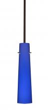 Besa Lighting 1TT-5674CM-BR - Besa Camino Stem Pendant Bronze Cobalt Blue Matte 1x40W Halogen