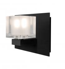 Besa Lighting 1WF-BOLOFR-BK - Besa, Bolo Vanity, Clear/Frost, Black Finish, 1x40W G9 Base