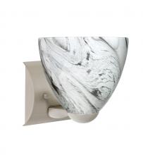 Besa Lighting 1WZ-7572MG-LED-SN - Besa Wall Sasha Satin Nickel Marble Grigio 1x9W LED