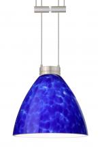 Besa Lighting 1XA-177986-SN - Besa Pendant Mia Satin Nickel Blue Cloud 1x50W Halogen