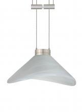 Besa Lighting 1XA-191352-SN - Besa Pendant Hoppi Satin Nickel Marble 1x50W Halogen