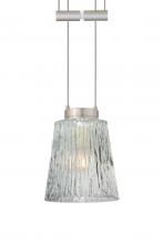 Besa Lighting 1XA-512500-SN - Besa Pendant Nico 4 Satin Nickel Clear Stone 1x35W Halogen