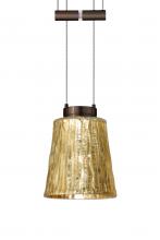 Besa Lighting 1XA-5125GF-BR - Besa Pendant Nico 4 Bronze Stone Gold Foil 1x35W Halogen